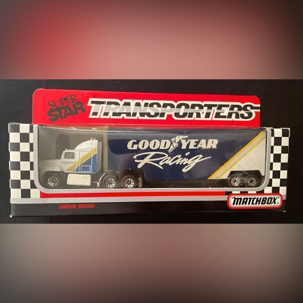 Matchbox Super Star Transporters GoodYear Racing Huggins Tires Sales 1992 NASCAR